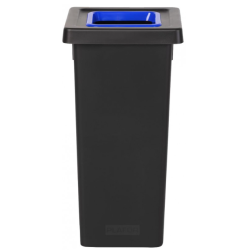 Poubelle Fit tri sélectif - Avec bac de couleur bleu - 50L