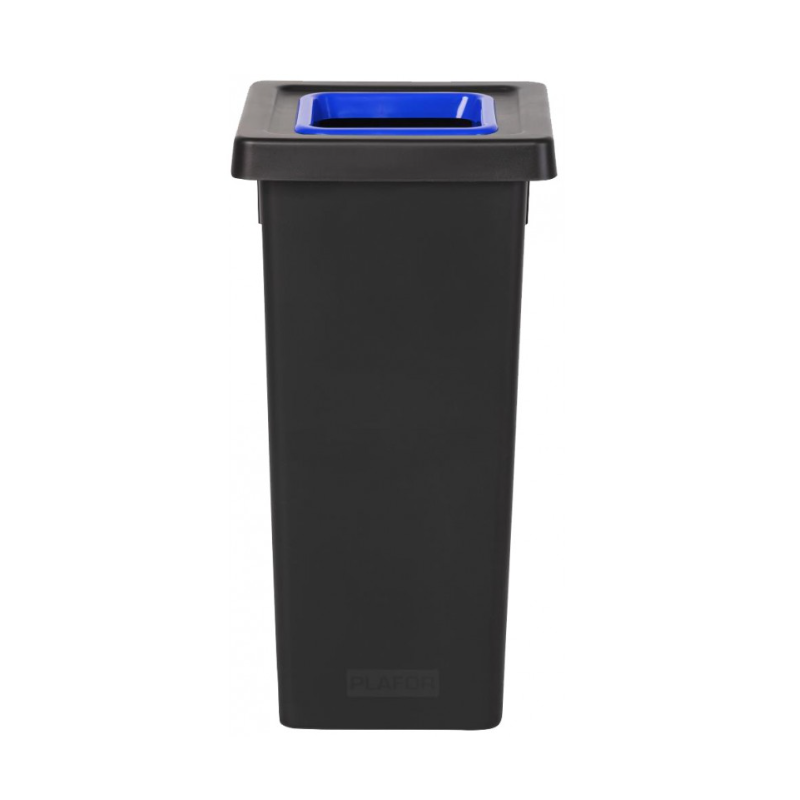 Poubelle Fit tri sélectif - Avec bac de couleur bleu - 50L