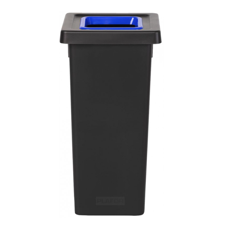 Poubelle Fit tri sélectif - Avec bac de couleur bleu - 50L