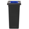 Poubelle Fit tri sélectif - Avec bac de couleur bleu - 50L