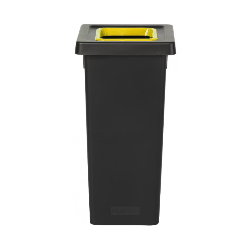 Poubelle Fit tri sélectif - Avec bac de couleur jaune - 50L