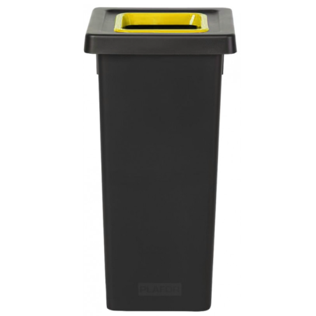 Poubelle Fit tri sélectif - Avec bac de couleur jaune - 50L