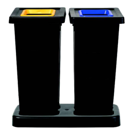 Kit tri sélectif Fit - 2 postes avec 5 couvercles - 50L