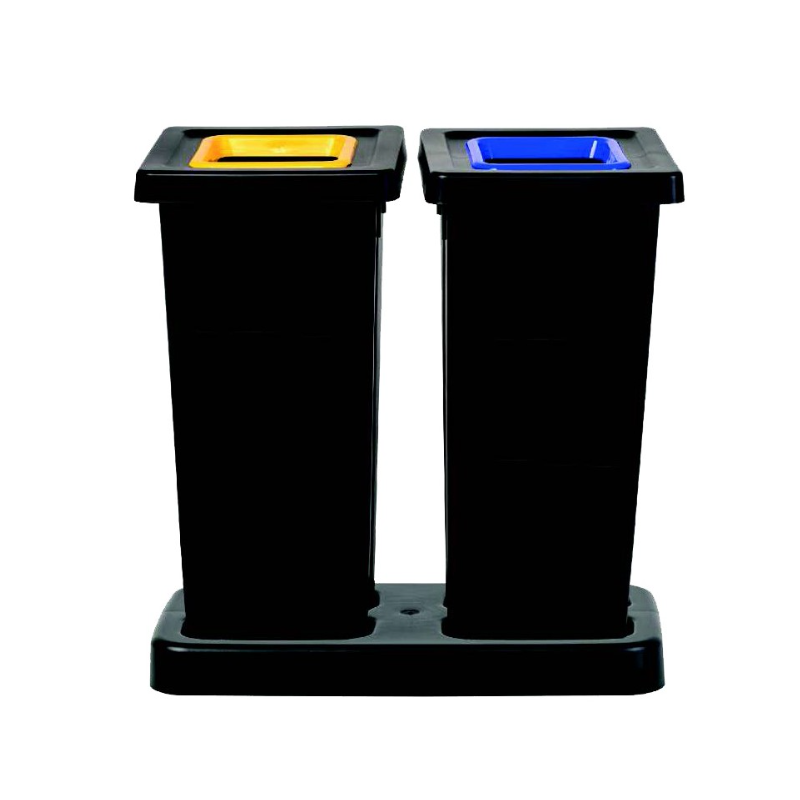 Kit tri sélectif Fit - 2 postes avec 5 couvercles - 50L