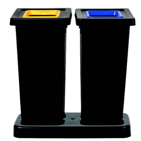 Kit tri sélectif Fit - 2 postes avec 5 couvercles - 50L