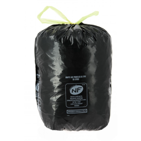 Sac poubelle à lien - 23 µ - 30L