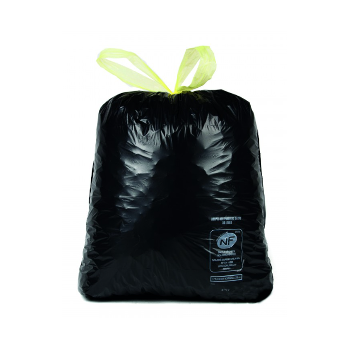 Sac poubelle à lien - 28 µ - 50L