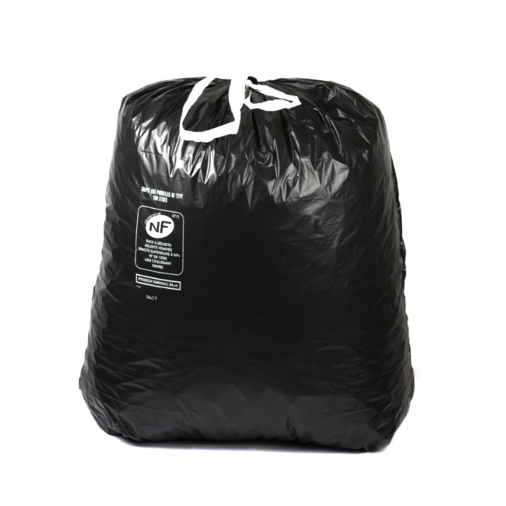 Sac poubelle à lien - 34 µ - 100L