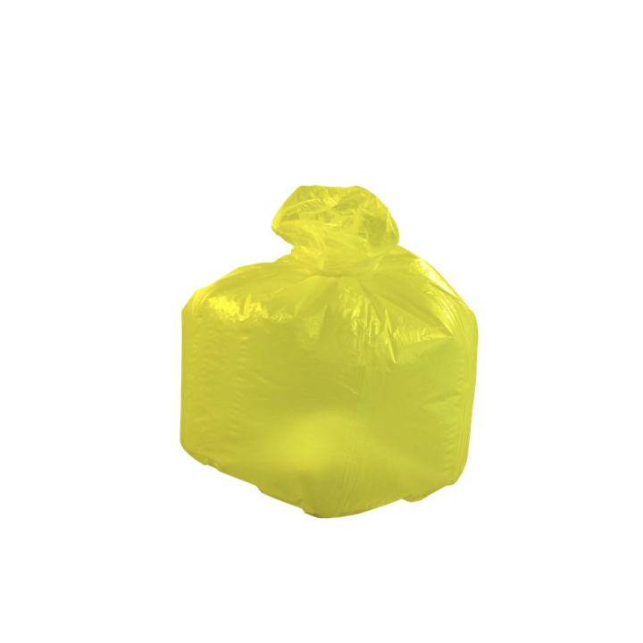 Sac poubelle jaune translucide - 30 µ - 110L