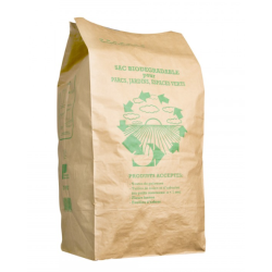 Sac papier kraft - Déchets verts  - 100L - Lot de 25