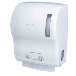 Distributeur Autocoup Manuel Blanc - Pour rouleaux Essuies-mains