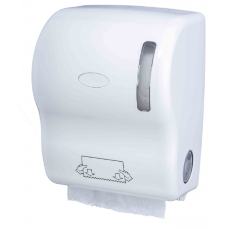 Distributeur Autocoup Manuel Blanc - Pour rouleaux Essuies-mains