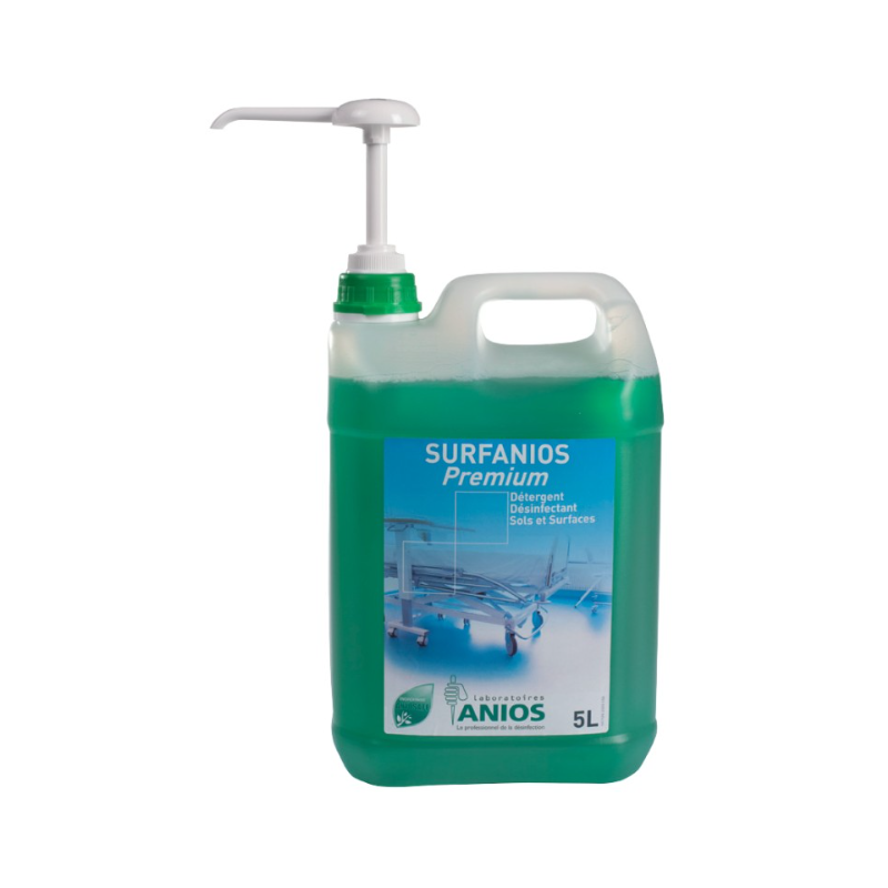 Surfanios Premium - Détergent désinfectant sols et surfaces - Bidon 5L