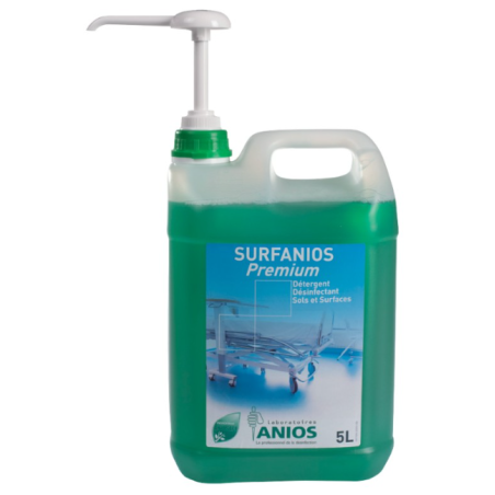 Surfanios Premium - Détergent désinfectant sols et surfaces - Bidon 5L