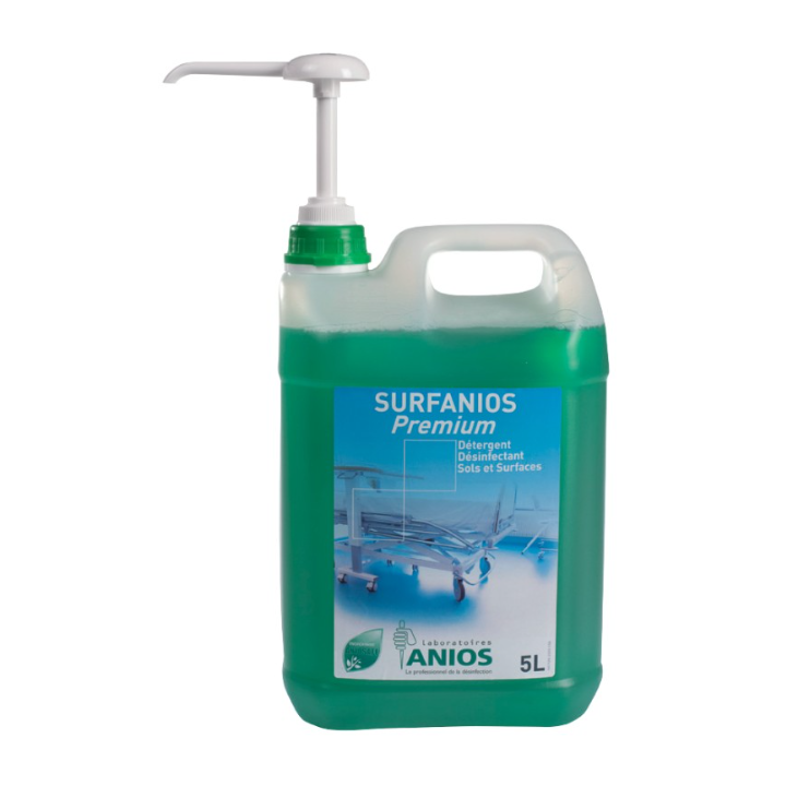 Surfanios Premium - Détergent désinfectant sols et surfaces - Bidon 5L