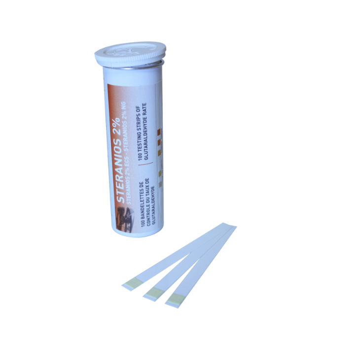 Steranios 2% - Désinfectant dispositifs médicaux PAE - Tube de 100 bandelettes