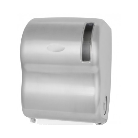 Distributeur Autocoup Manuel Inox brossé- Pour rouleaux Essuies-mains