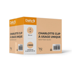 Charlotte clip - A usage unique - Carton de 1000