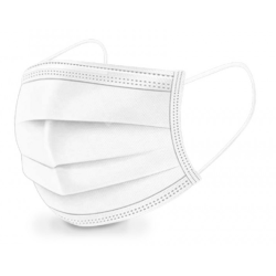 Masque 3 plis à usage unique - Blanc - Type II R - Boite de 50
