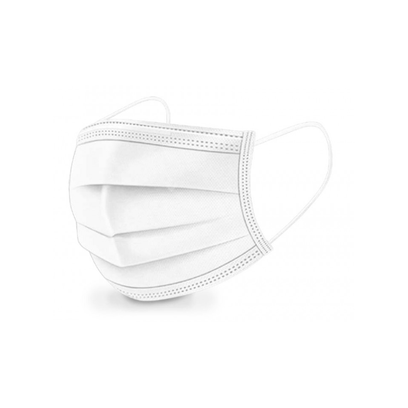 Masque 3 plis à usage unique - Blanc - Type II R - Boite de 50