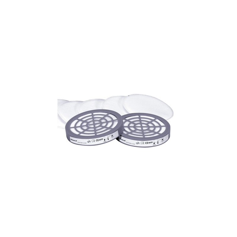 Préfiltres dont 2 adaptateurs - Pour demi masque 16400 Jupiter - Kit de 6