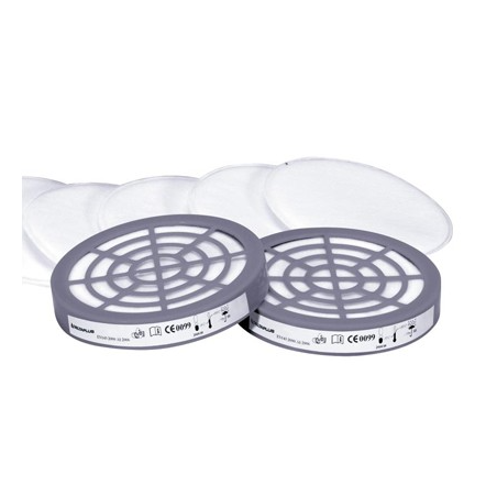 Préfiltres dont 2 adaptateurs - Pour demi masque 16400 Jupiter - Kit de 6