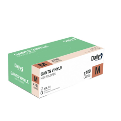 Gants vinyle - Non poudrés - Taille M - Boite de 100