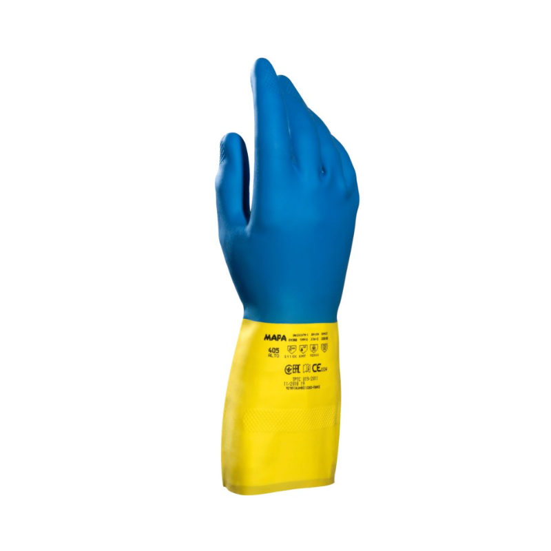 Alto 405 - Gants de ménage bi-couleur néoprène / latex - Taille 7  - 1 paire