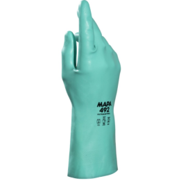 Ultranitril 492 - Gants de ménage nitrile verts - Taille 9 - 1 paire