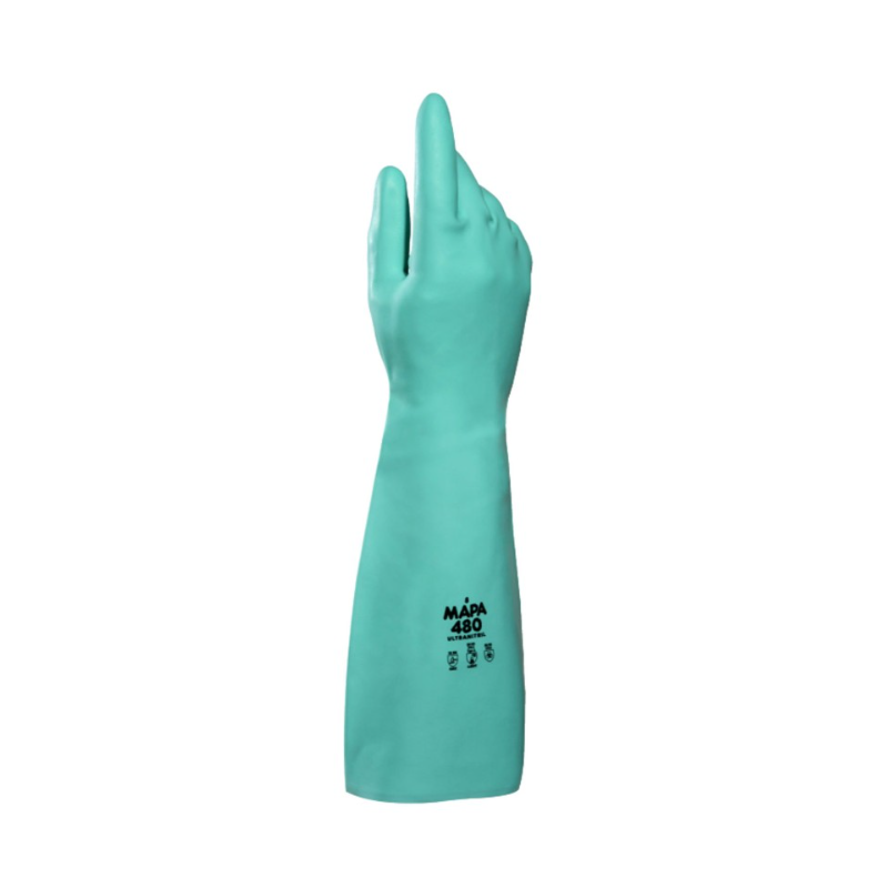Ultranitril 480 - Gants de ménage nitrile verts - Taille 9  - 1 paire