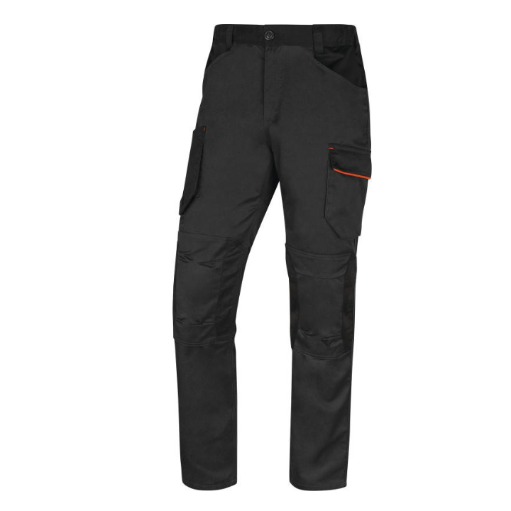 M2PA3STR - Pantalon de travail polycoton gris/orange - Taille S