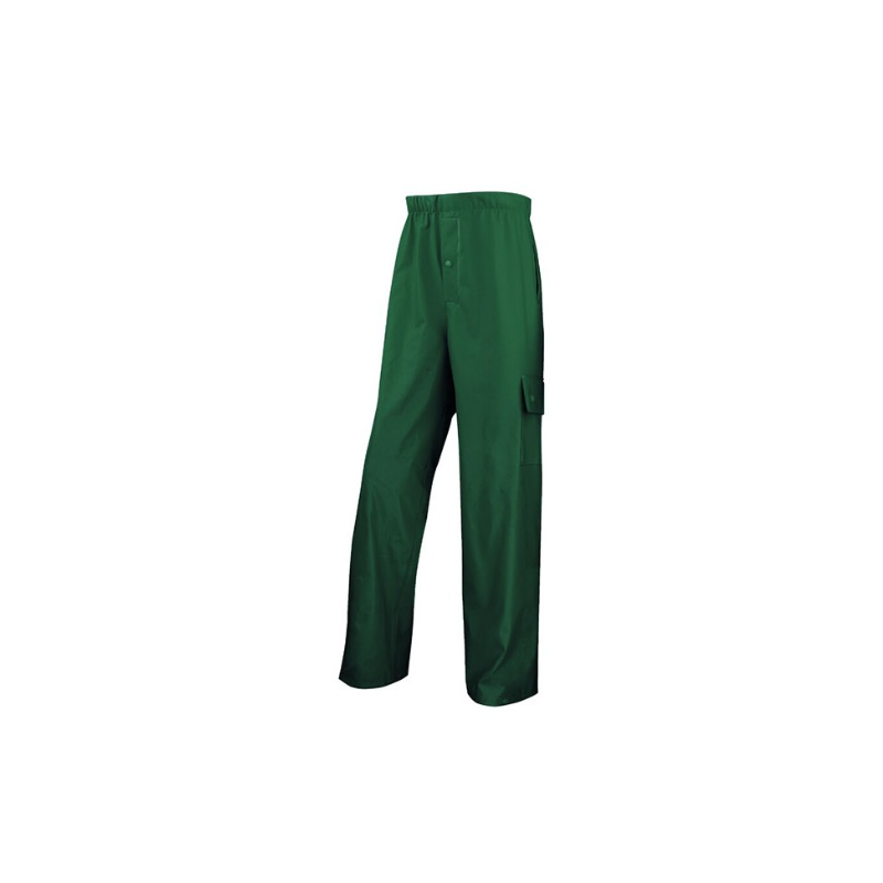 Pantalon de pluie enduit - Polyester enduit semi pu vert - Taille S