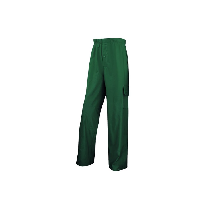 Pantalon de pluie enduit - Polyester enduit semi pu vert - Taille S