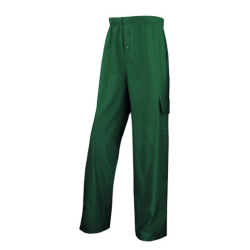 Pantalon de pluie enduit - Polyester enduit semi pu vert - Taille L