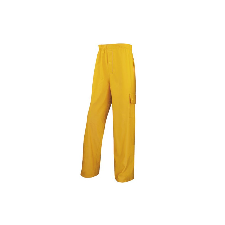 Pantalon de pluie enduit - Polyester enduit semi pu jaune - Taille XXL