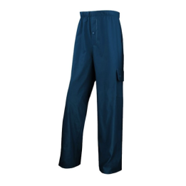 Pantalon de pluie enduit - Polyester enduit semi pu bleu - Taille S