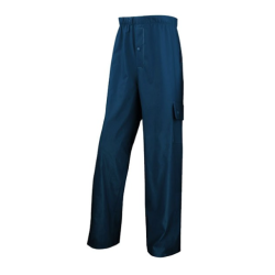 Pantalon de pluie enduit - Polyester enduit semi pu bleu - Taille M