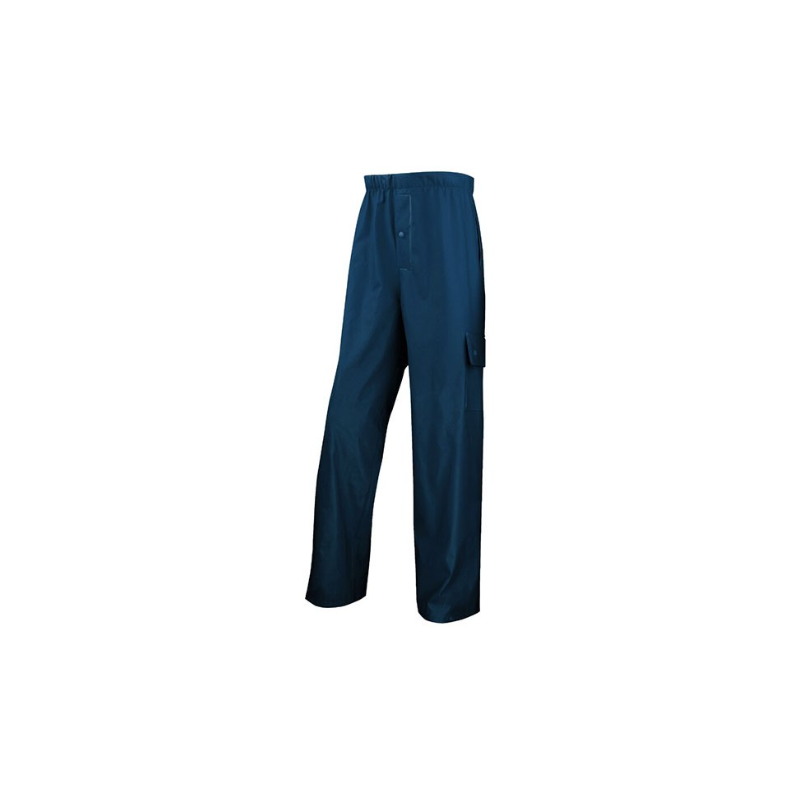 Pantalon de pluie enduit - Polyester enduit semi pu bleu - Taille M