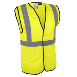 Gilet haute visibilité polyester / Bande réfléchissantes - Taille L