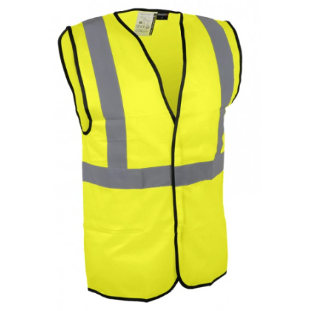 Gilet haute visibilité polyester / Bande réfléchissantes - Taille L
