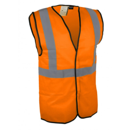 Gilet haute visibilité polyester / Bande réfléchissantes - Taille L