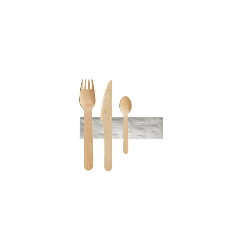 Kit couverts en bois - Carton de 250