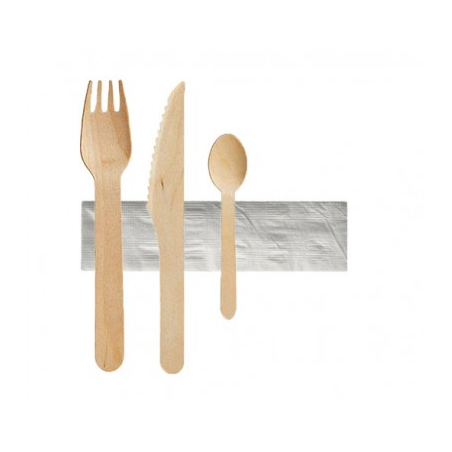 Kit couverts en bois - Carton de 250