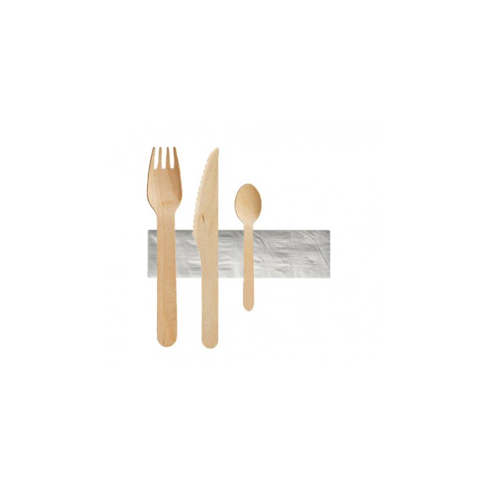 Kit couverts en bois - Carton de 250