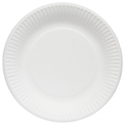 Assiette blanche - En carton 100% biodégradable - Carton de 1000