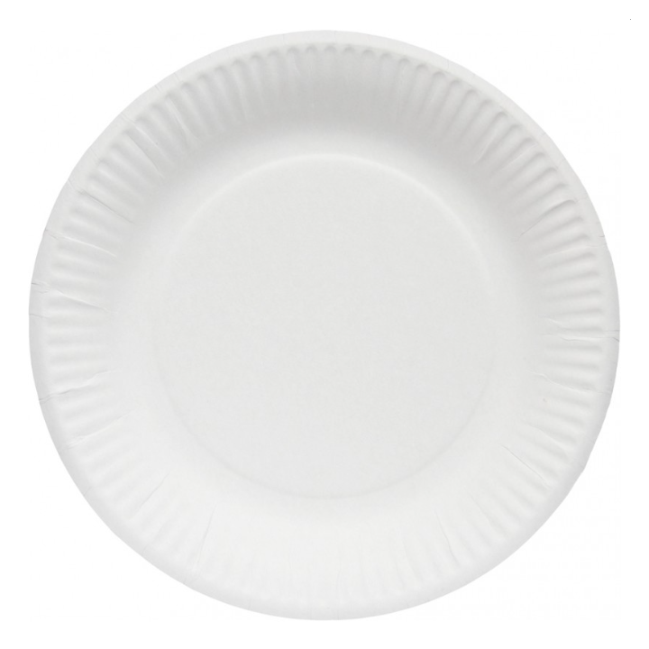 Assiette blanche - En carton 100% biodégradable - Carton de 1000