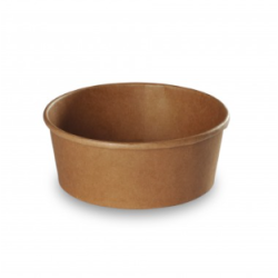 Pot rond brun - En kraft - 1000ml - Carton de 300