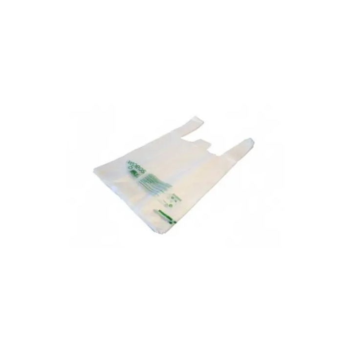 Sacs à bretelles blancs - Biodégradables - Carton de 1500