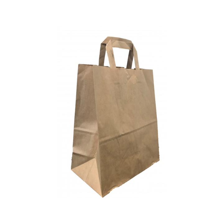 Sacs cabas à poignées - En kraft - Carton de 250