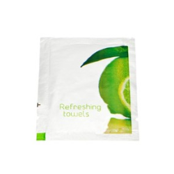 Serviette rafraichissante - Biodégradable - Carton de 1000